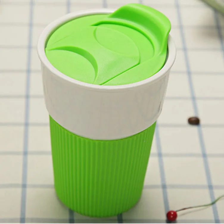 Ceramic mug  travel cup ceramic cup with silicone sleeve