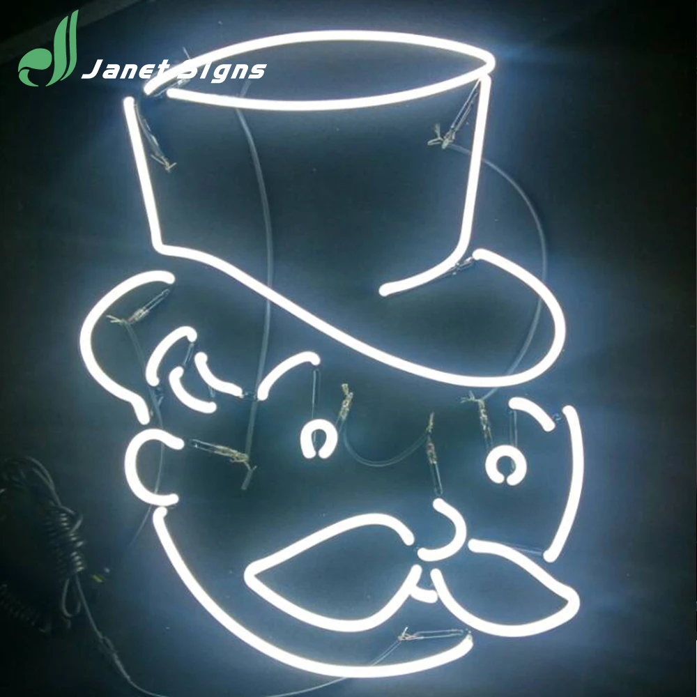 
RGB glass tube neon sign for bar and night club 