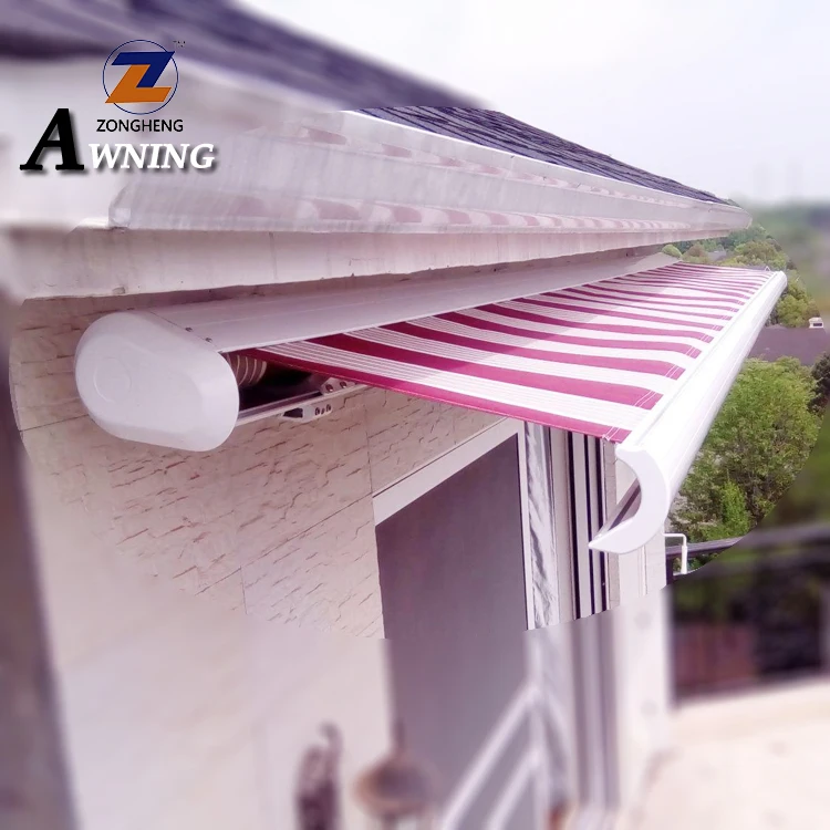 
Full Cassette Balcony Motorized Roof Waterproof Outdoor Sun Shade Rain Electric Aluminum Window Terrace Retractable Awning 
