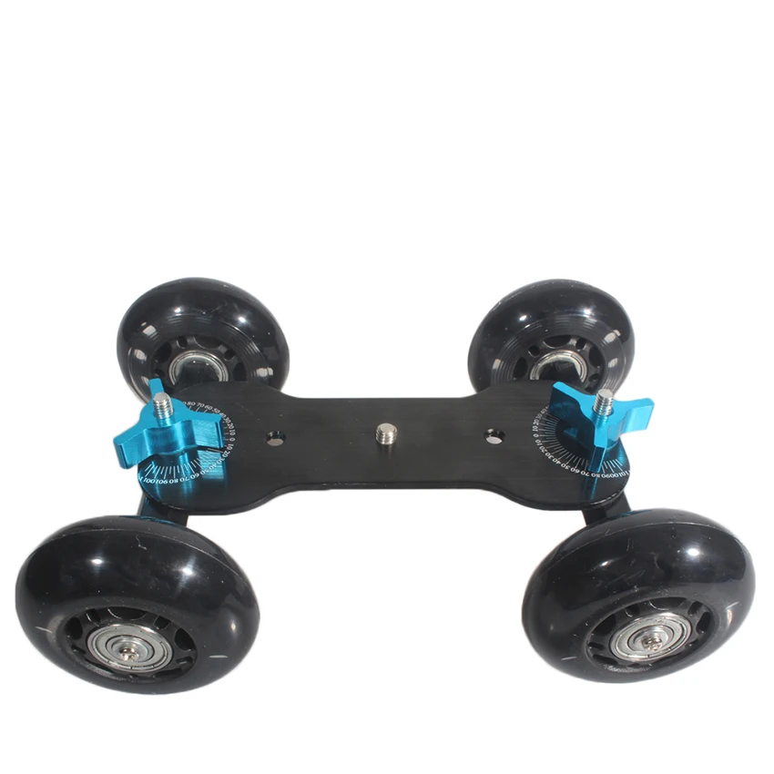 VGEET universal super mute black track skater table top mini video camera dolly for DSLR camera accessories
