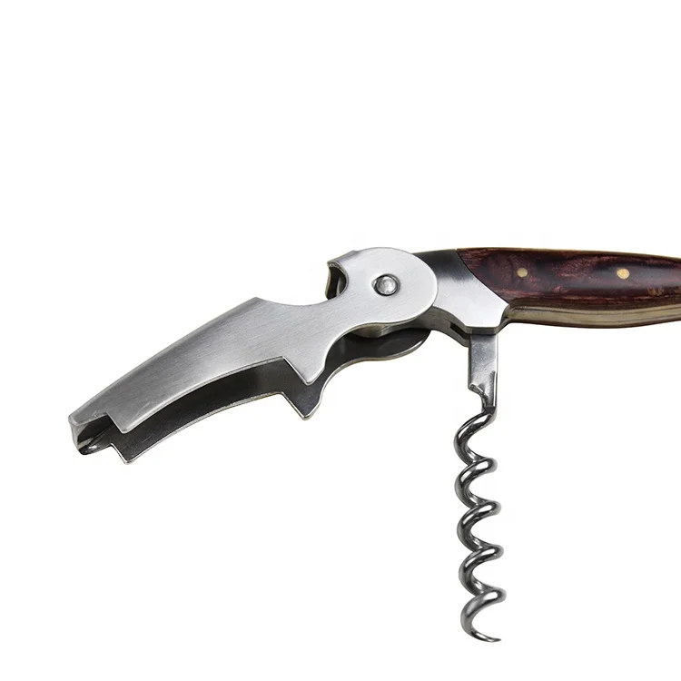 Wood Handle Stainless steel bottle opener wine corkscrew