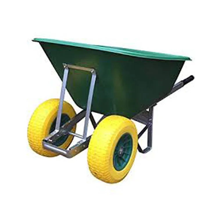 Pink Twin Wheel Wheelbarrow wb9800 With Puncture Proof Wheel 200 Liter Blue