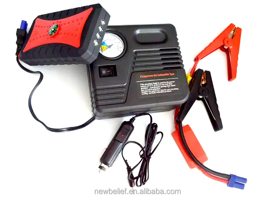 4 in 1 7500mAh LED flashlight waterproof Multi-function jump starter portable jump starter power bank