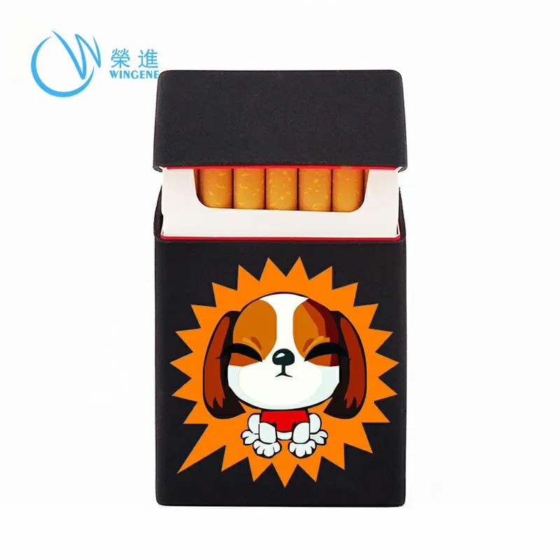 Заказ дешевые рекламные небольшой кремния чехол сигарет персонализированные Марка кремния держит 20