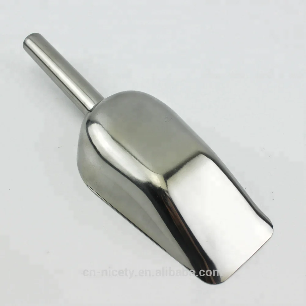 Wholesale mini size flat bottomed shovel stainless steel ice shovel scoop