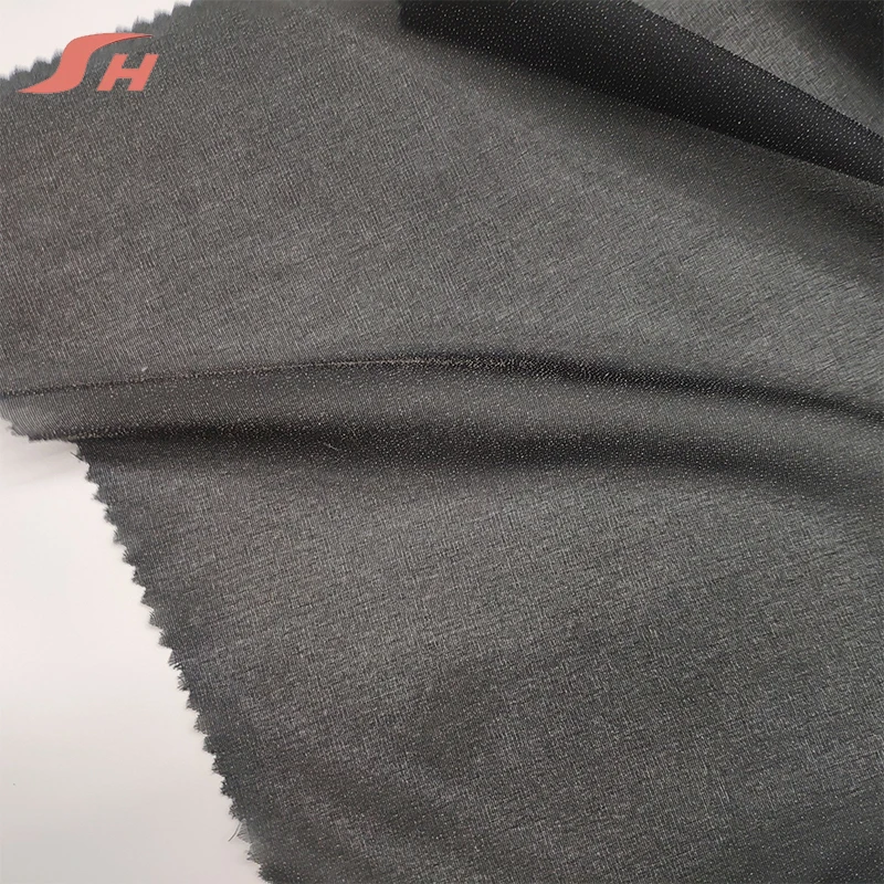 Top factory 100% polyester fabric double dot wove interlining