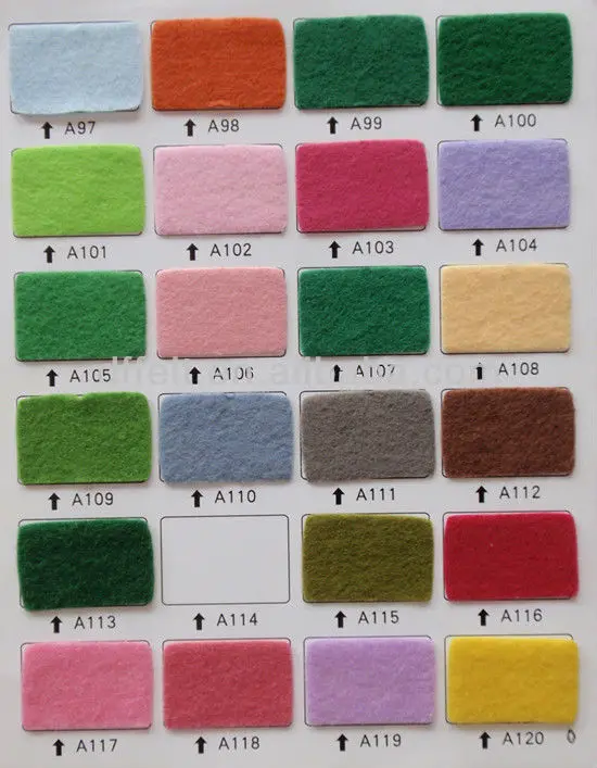 Color Polyester felt 1mm