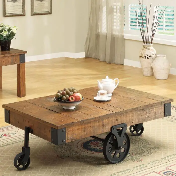 Distressed Wood Country Wagon Coffee Table With Wheels Modern Wheels Photos Distressed Wood Country Wagon Coffee Table With Wheels1 Jpg