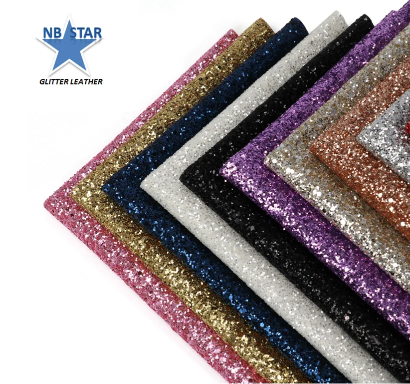 Wholesale price high quality chunky glitter fabric for wallpaper