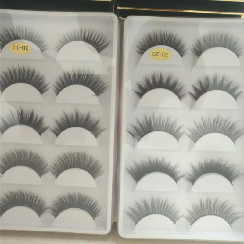 Hot sale 5 pairs eyelashes 5 pack mink eyelashes manufacturer