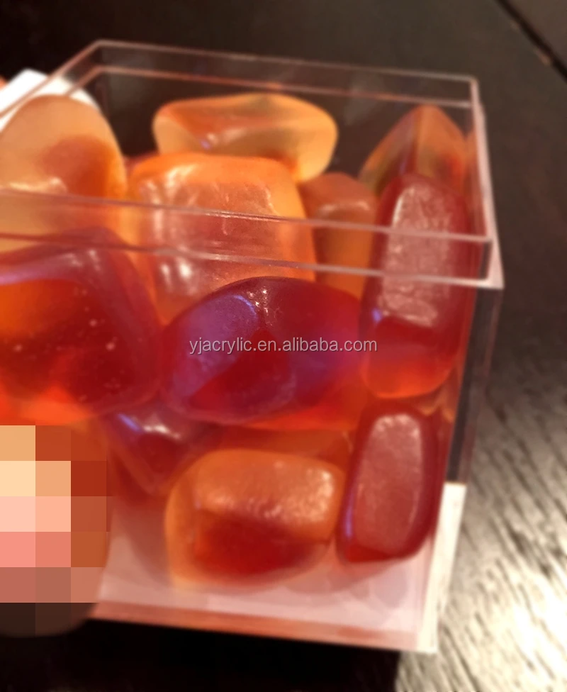 Hot sale cube fashion clear acrylic candy case