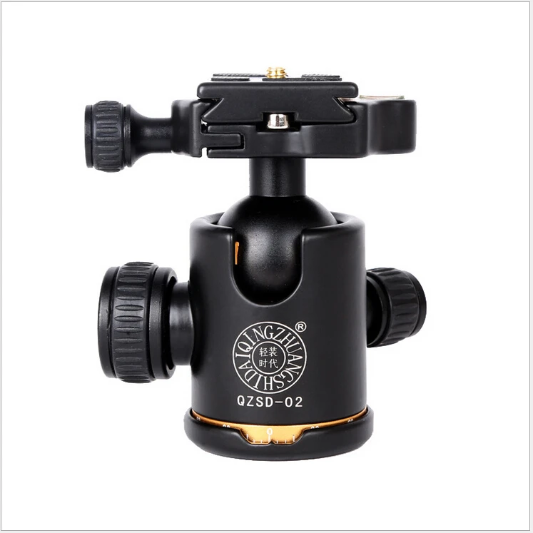 QZSD-02 360 Angle Panorama Gimbal Tripod Head with Standard Quick Release Plate for Digital SLR Camera