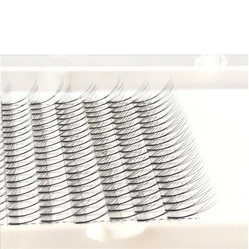 
Hot sale long stem handmade faux mink volume individual eyelashes extensions premade fans 