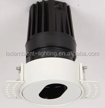 7 watt Aluminum trimless  anti-dazzle shade changeable LED Downlight Recessed for hotel with high cri above 95