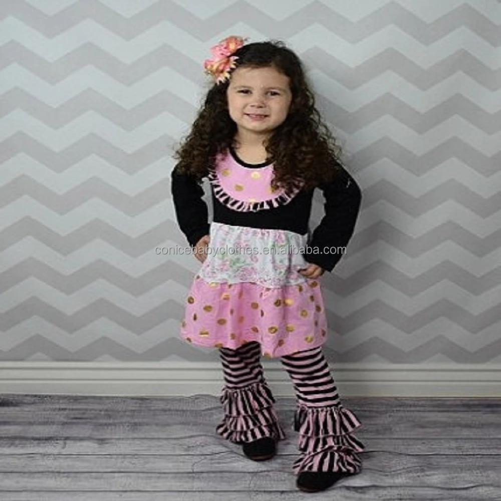 
wholesale western children mouse embroidered girls boutique clothing 