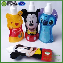 goat skin Plastic Bota bag for wine 2.2l water bottle