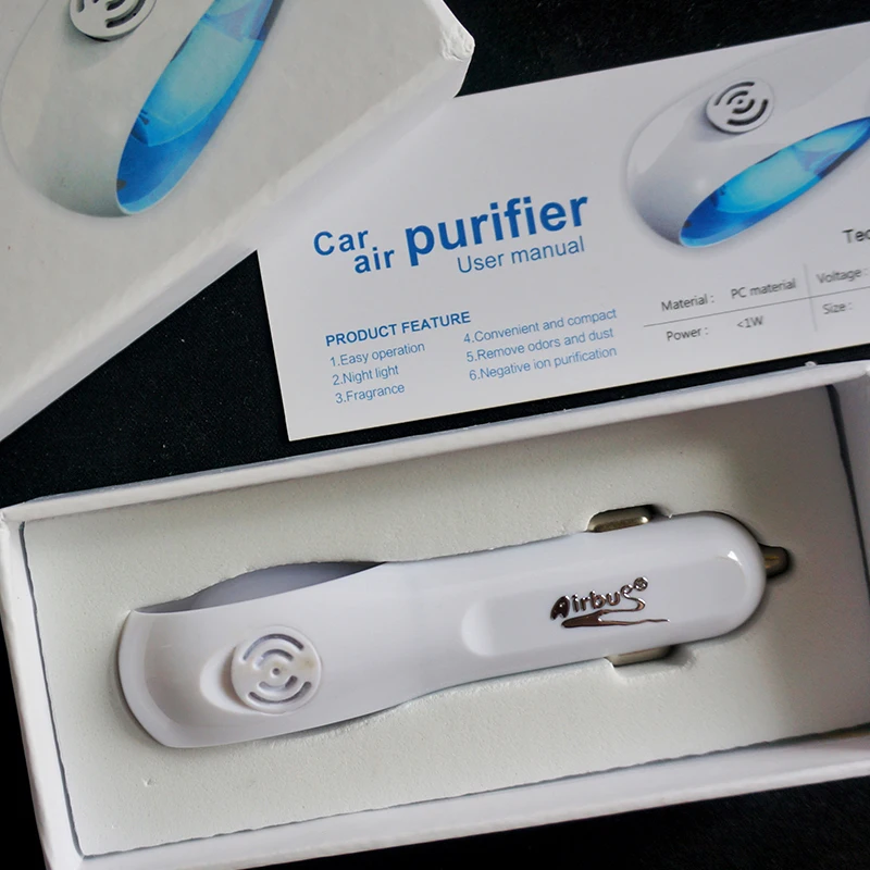 Airbus AB8210 portable mini ion car air purifier mini Auto Car Fresh Anion Purifier
