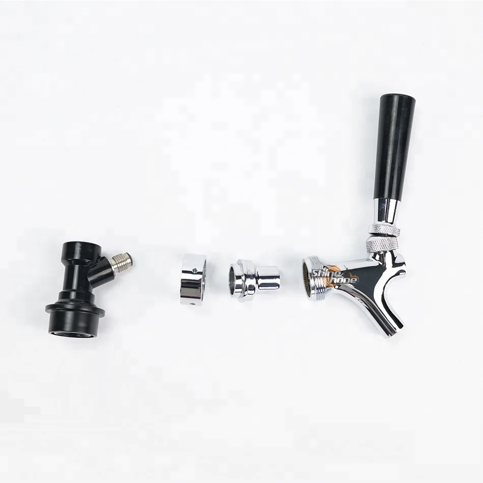 Chromed Beer Faucet with Cornelius Ball Lock Disconnect Homebrew Corny Cornelius Keg Faucet Tap