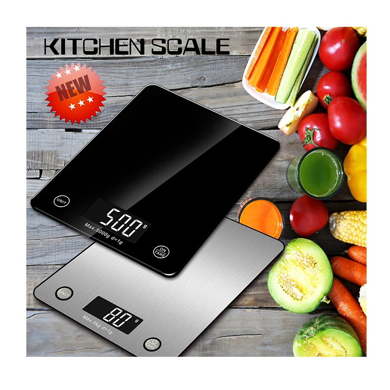 
Digital household bluetooth kitchen scale with nutrition calorie analyze 