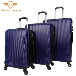 Chinese cheap factory price 3 pcs travel trolley suitcase abs frame luggage set
