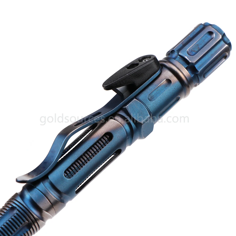 Patented multifunction tactical pen coating colorful titanium military self defense gear