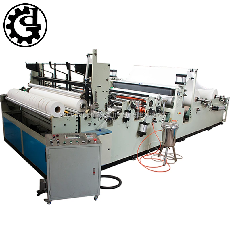 Автоматическая тиснение Макси рулон перематывать промышленных Туалет машина туалетной бумаги