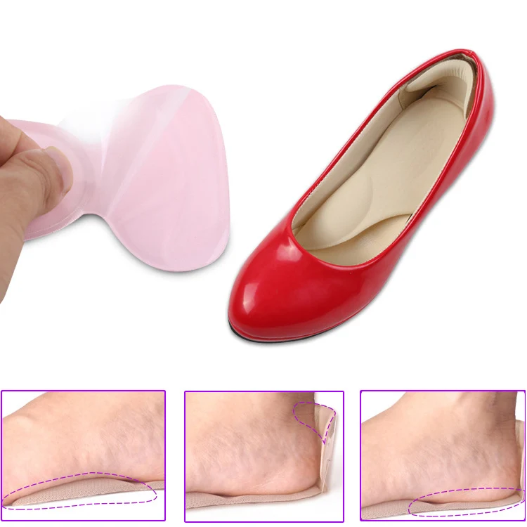 foot care shock proof woman high heel shoes silicon gel heel pads liner absorber inserts insole