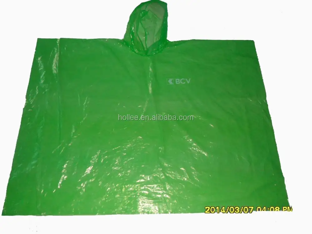 HOT SALE Disposable emergency PE rain poncho/rain coat/raincoat in ball