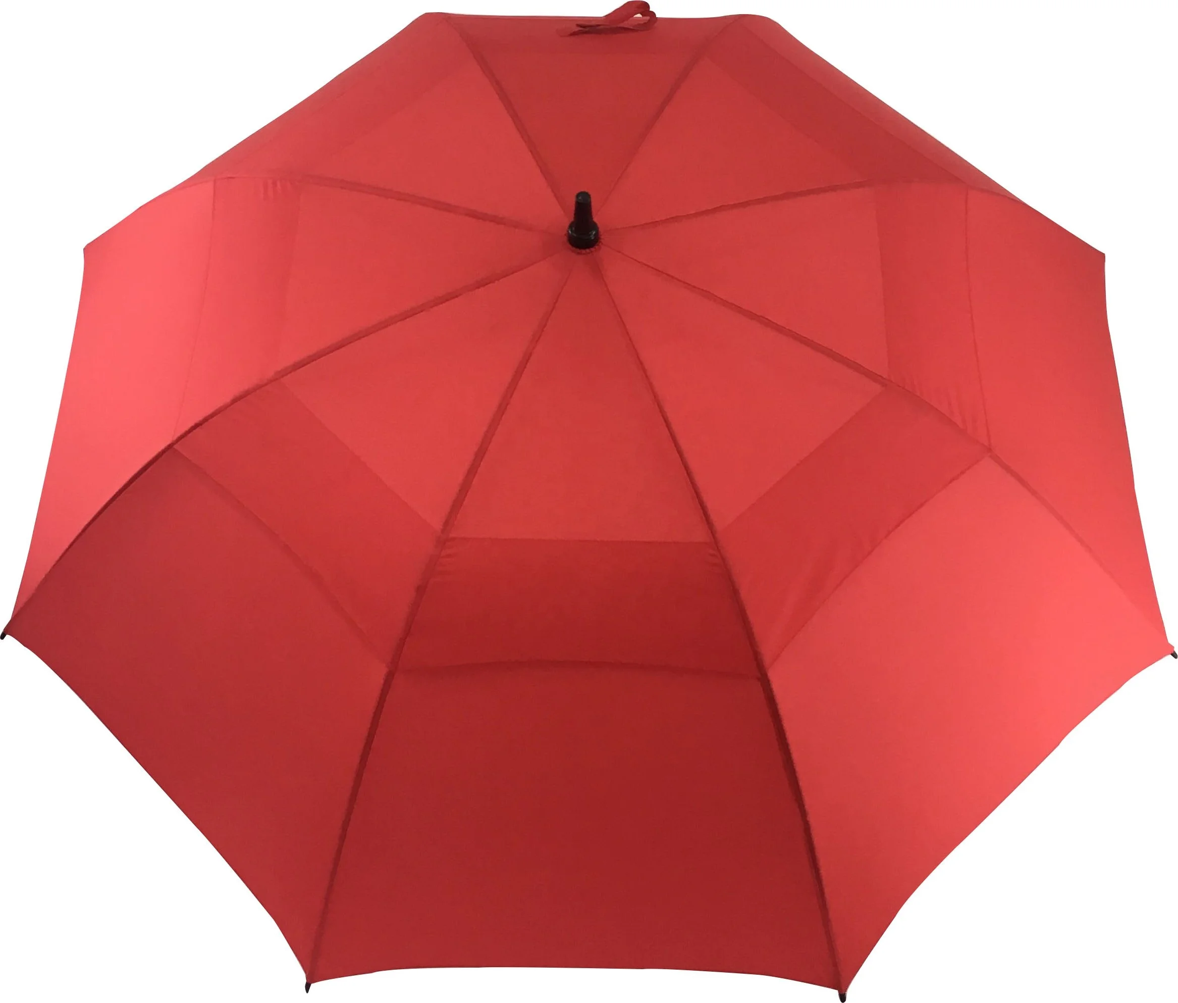 30 Inch Automatic Red Color Double Layers Air Vented Golf Umbrella
