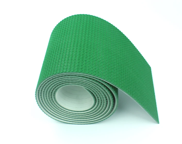 Factory Price Green Wave Grass Anti-skid PVC Coated Rough Top Conveyor Belt for For Marble /Stone/ Mining