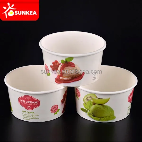 Custom printed paper ice cream cup