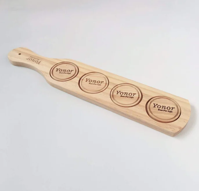 Customized size wooden shot glass drink holder tray