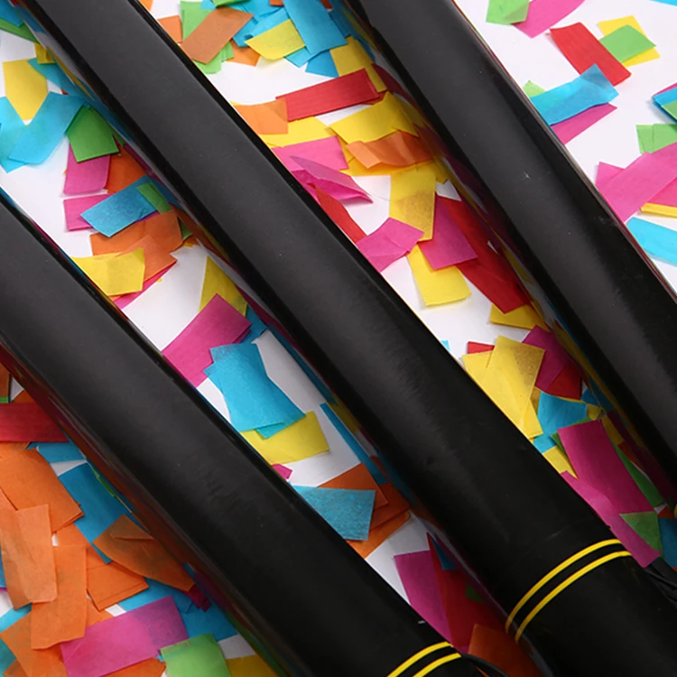 Fireproof confetti rectangular high quality reusable party popper party confetti cannon