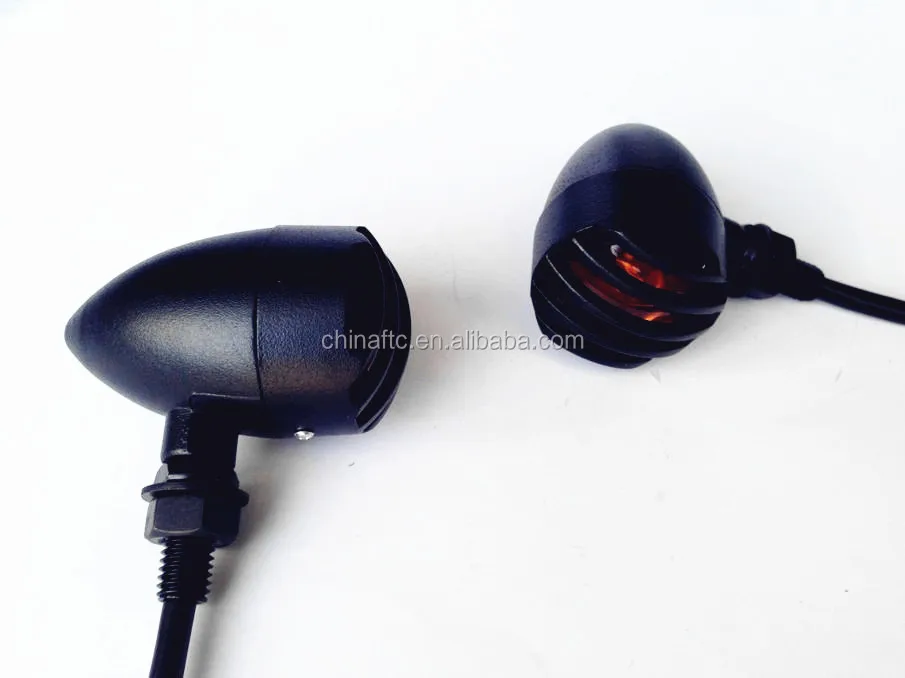 Motorcycle Custom Vintage Aluminum grilled Turn signals, indicator,Turn light