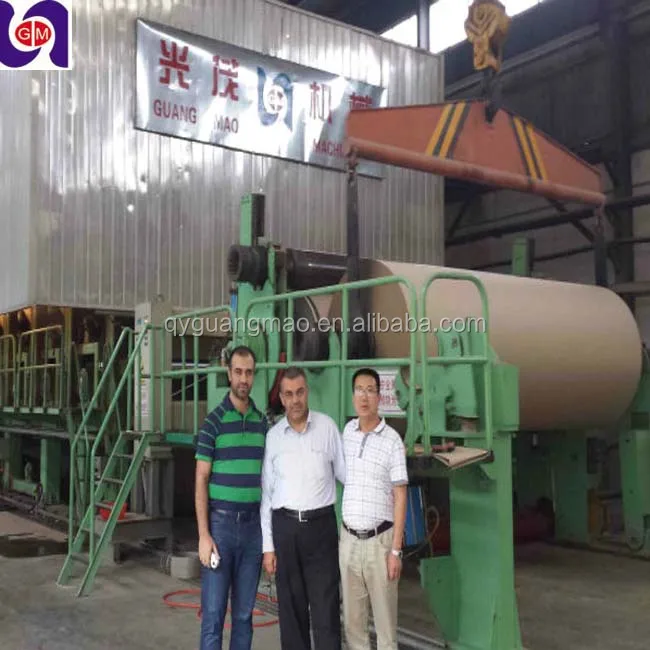 1575mm kraft paper liner making machine 10 tons a day jumbo roll making complete production line