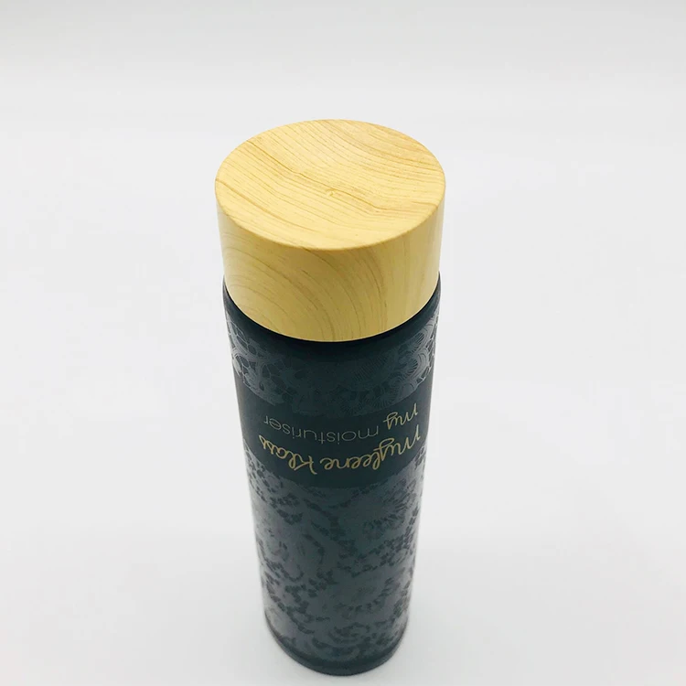 
Eco-Friendly Face Wash Packaging Tube With Screw Bamboo Cap Cosmetic Packaging 