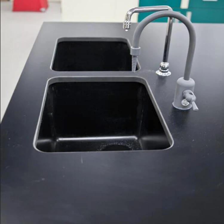 Chemical resistant table, physics experiment lab equipment, lab work table with sink