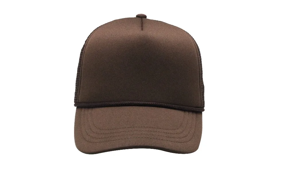 
High Quality Rope Sponge Fashion Rope Custom Brown Trucker Hat Blank 