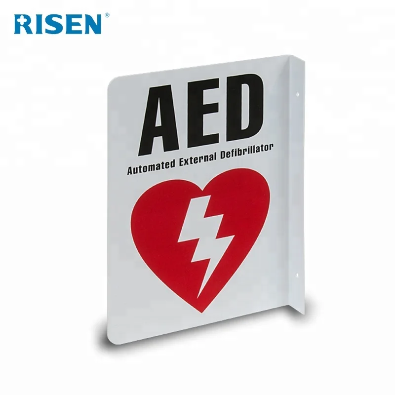 
Green Customized CPR Medical Safety Plastic Emergency Defibrillator AED Sign 