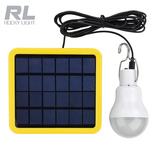 Energy saving solar panel 1.5w emergency bulb lamp 5V rechargeable led camping lamp with good price