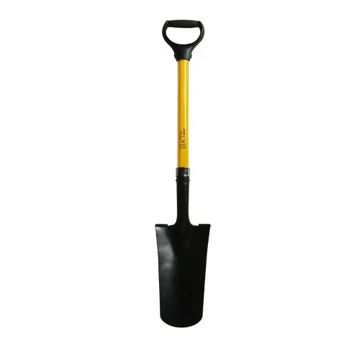 Steel drain spade  with fiberglass handle