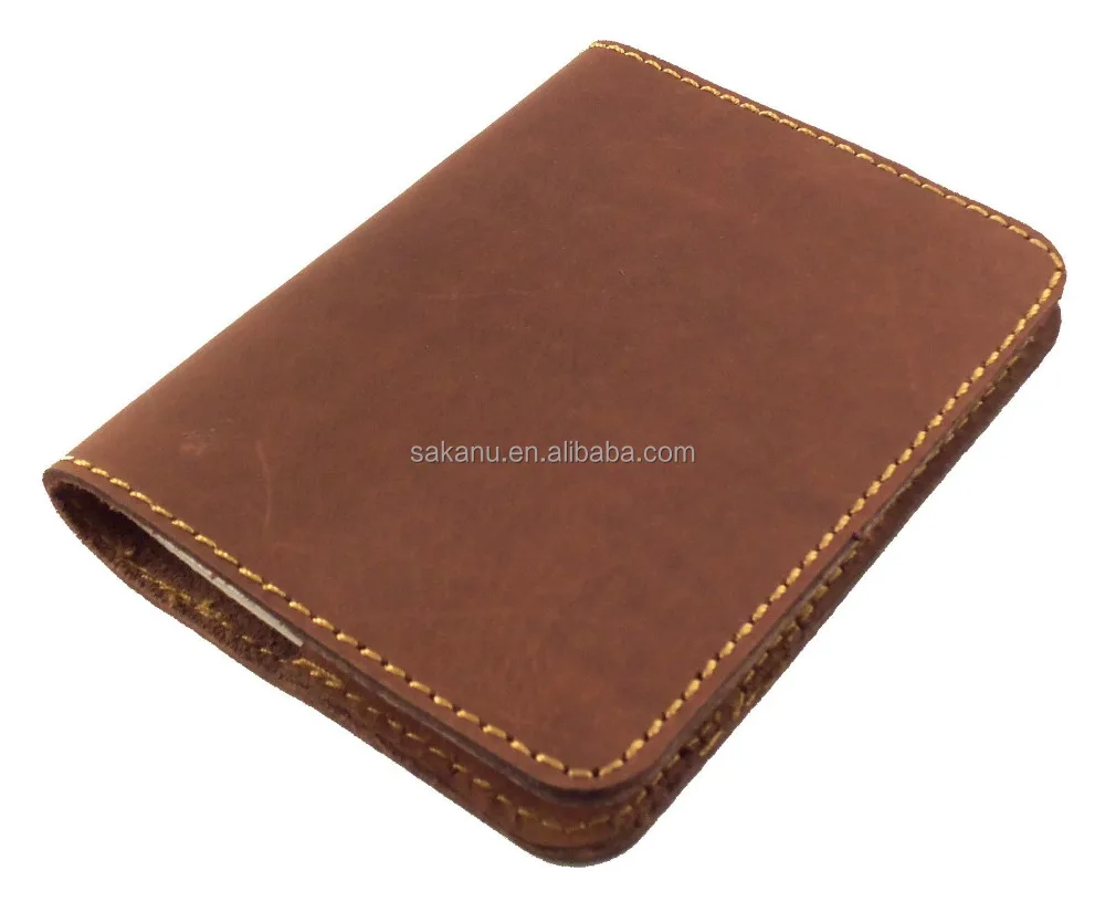 genuine leather cover mini composition book 80 sheets softcover notebook