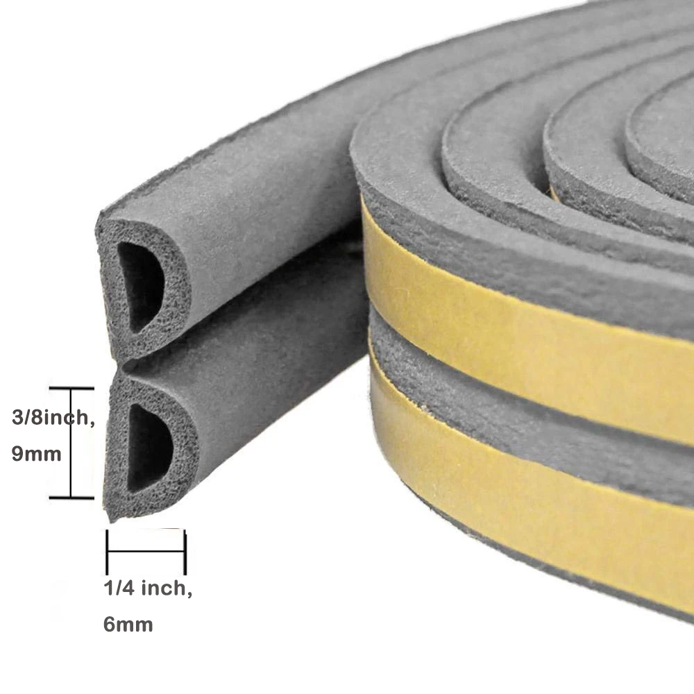 Self-adhesive EPDM Door Window Insulation Draught Excluder Sponge Weatherstrip Foam Seal Strip