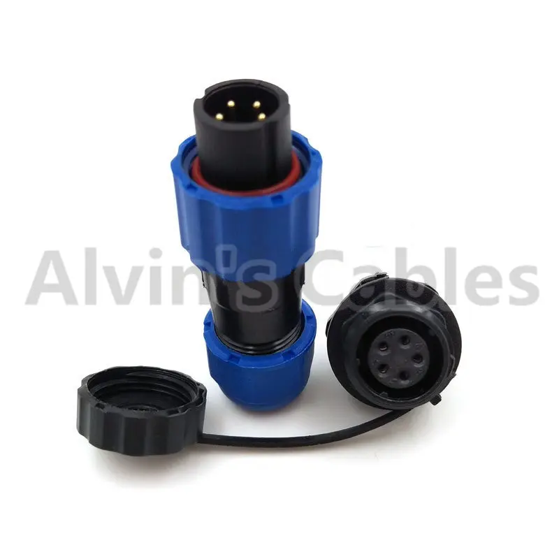 
SD13 waterproof 1 2 3 4 5 6 7 pin plug male socket female Wire Power LED connector 