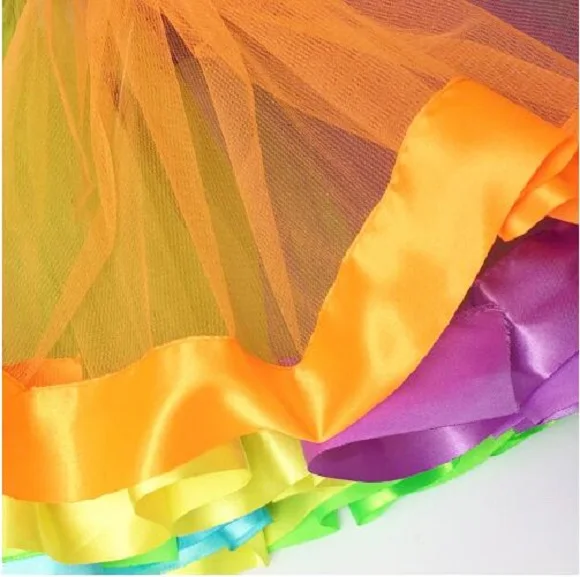 Girls Rainbow Puffy  Tutu Skirt  dress  for Party