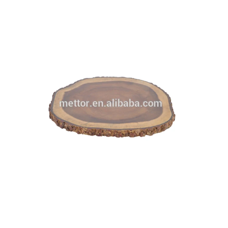 
Mettor hot sale aciaca cutting board with bark live edge board 