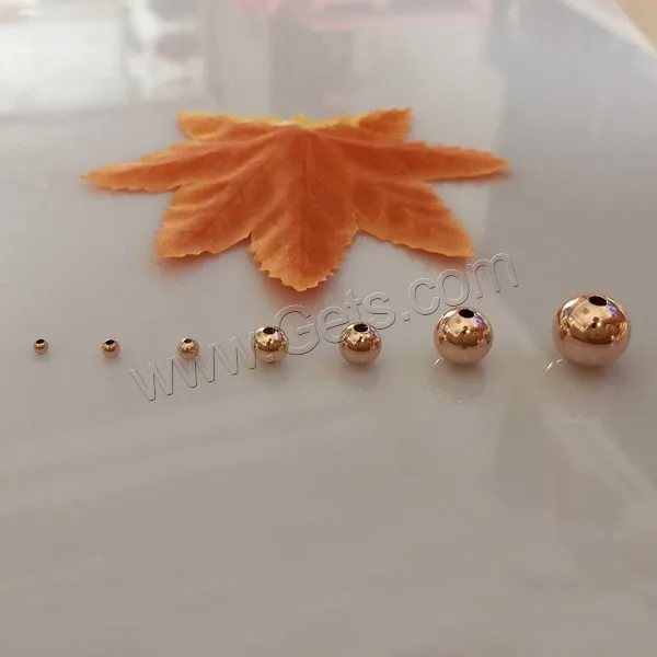 different size for choice bulk wholesale high polishsed 14k rose gold filled round seamless beads