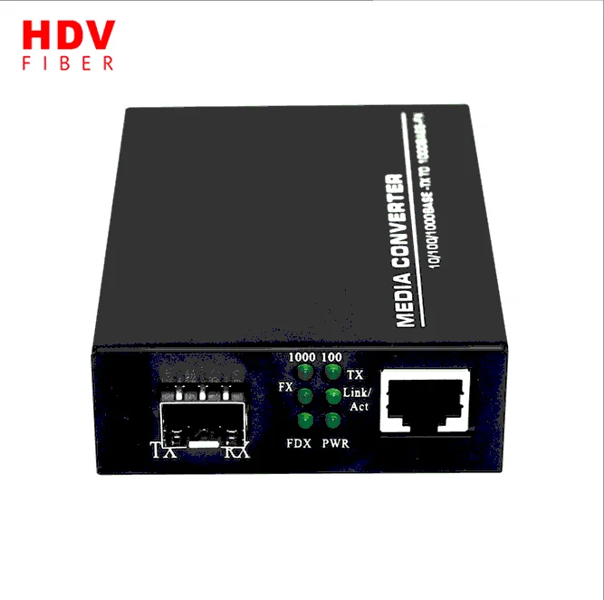 10/100/1000M fiber optic rj45 media converter sfp media converter