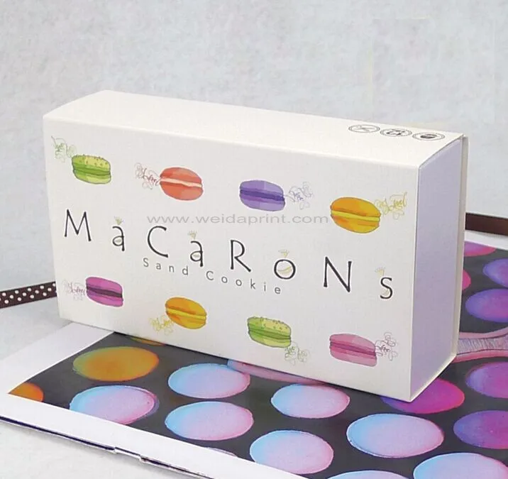 Wholesale Custom Design Logo Printing macarons box with insert Foldable Cake Cookie Bread Pastry Donuts Macaron Packaging Boxes