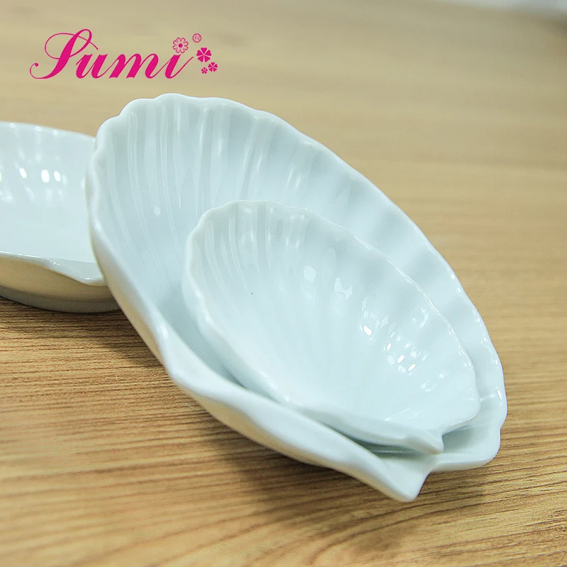 Best selling white shell shape plate dish use for dinnerware